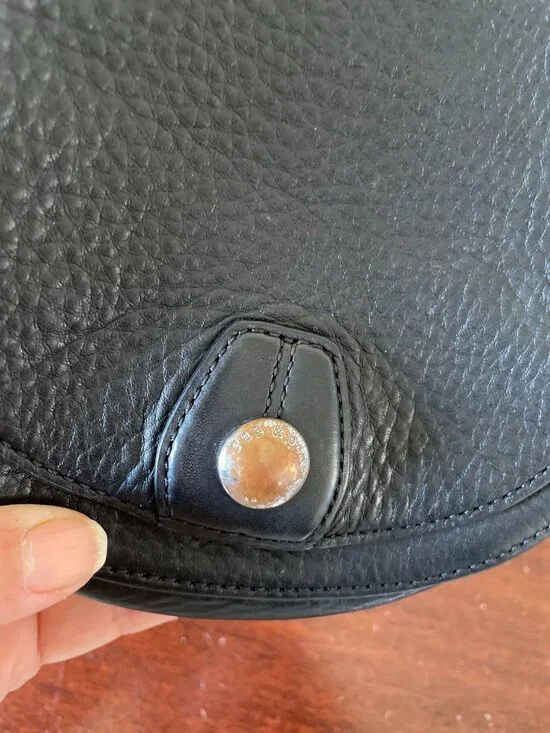 Rag & Bone Mini Flight Black Leather Crossbody Saddle Bag Boho Travel - Picture 6 of 14